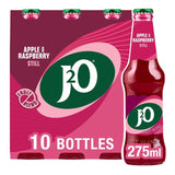 J2O Apple and Raspberry Soft Drink 275ml Sleeve, imported from the UK