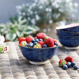 KitchenCraft blue arched pattern ceramic bowls set of 2, UK version