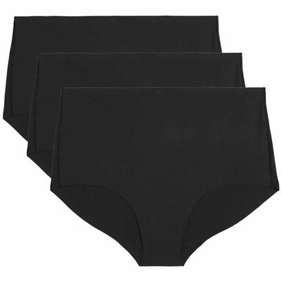 M&S Body Invisible High Rise Schlüpfer Shorts Schwarz Größe 8