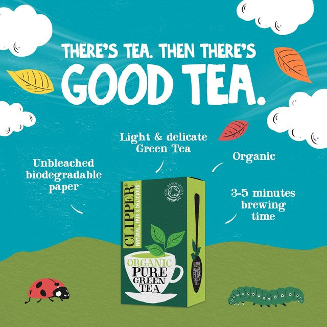 Clipper organic fairtrade green tea bags 20 count - British product