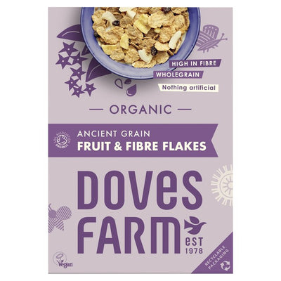 Doves Farm Bio-Müsli mit Obst und Ballaststoffen aus alten Getreidesorten Frühstücksmüsli 375g