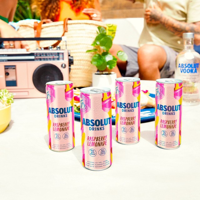Cóctel de vodka espumoso Absolut Raspberry Lemonade 250 ml - Producto británico