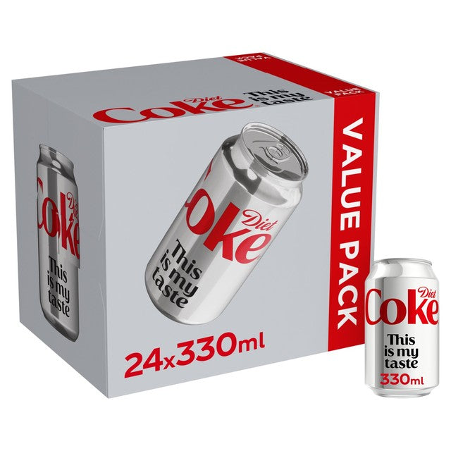 Coca-Cola diet cola 24x330ml - British product