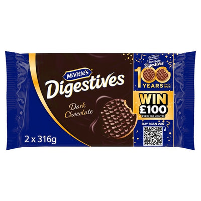M&S McVitie's mørke sjokolade Digestive kjeks tvillingpakke 2x316g- Kjøp online hos McGrocer