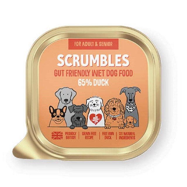 Scrumbles duck wet dog food 150g (British brand)