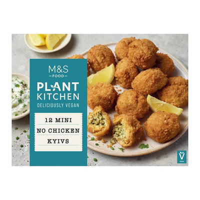 M&S M&S Plant Kitchen Mini Kyllingfri Kiev Frosne Veganske Forretter 360g- Kjøp online hos McGrocer