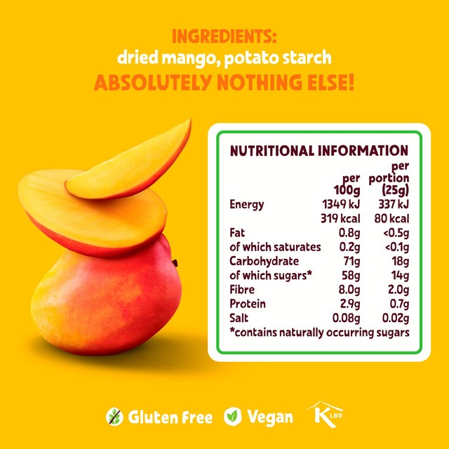 Bear gently baked dried mango multipack, UK version