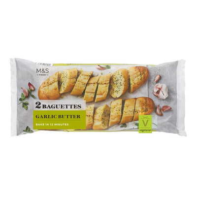 M&S Hvitløksbaguetter Halvbakte Brød 420g