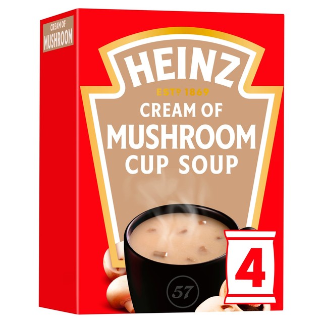 Heinz cream of mushroom cup soup 70g, UK version