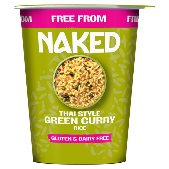 Naked Thai Green Curry rice pot meal 78g, imported from the UK