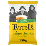 Tyrrells chips med moden cheddar og gressløk 150 g (britisk merke)