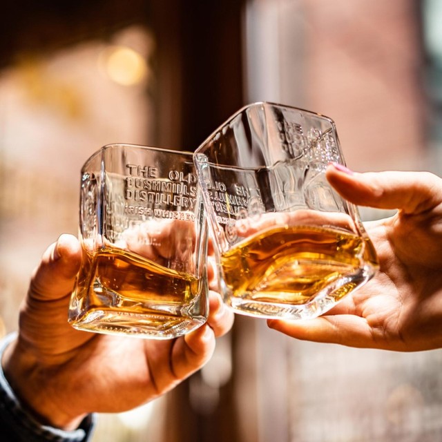 Bushmills 12 Year Old Irish single malt whiskey, imported from the UK