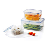 Locknlock airtight food storage container set with three sizes - 2.3L, 1.1L, and 470ml, UK version