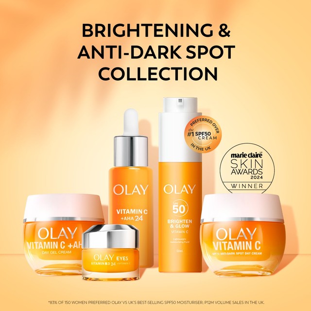 Olay Vitamin C Brighten & Glow Serum SPF 50 50ml, imported from the UK