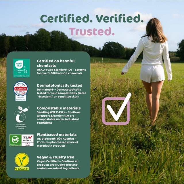 Naty Bio Normal pantyliners 32 pack, imported from the UK