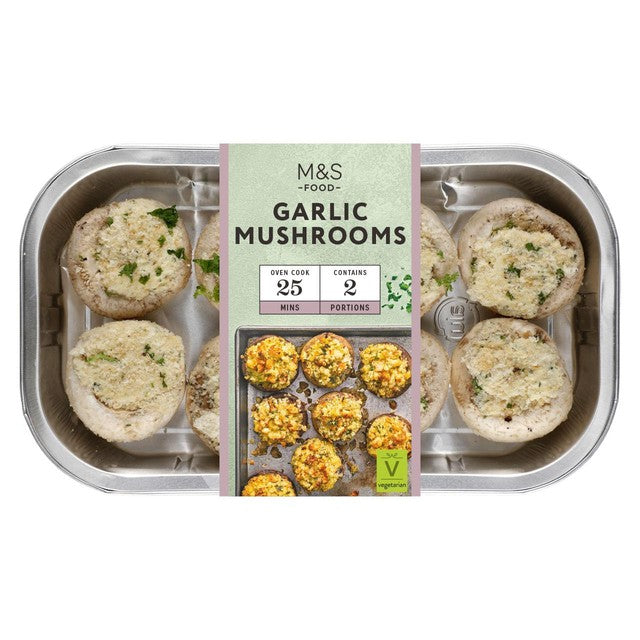 M&S Garlic Stuffed Mushrooms 200g, imported from the UK