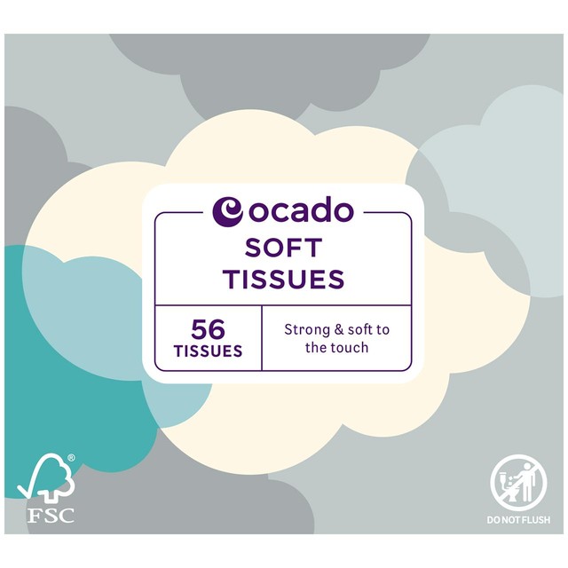 Ocado Soft Tissues Cube 56 tissues, imported from the UK