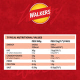 Walkers Less Salt lightly salted crisps 6-pack (British brand)