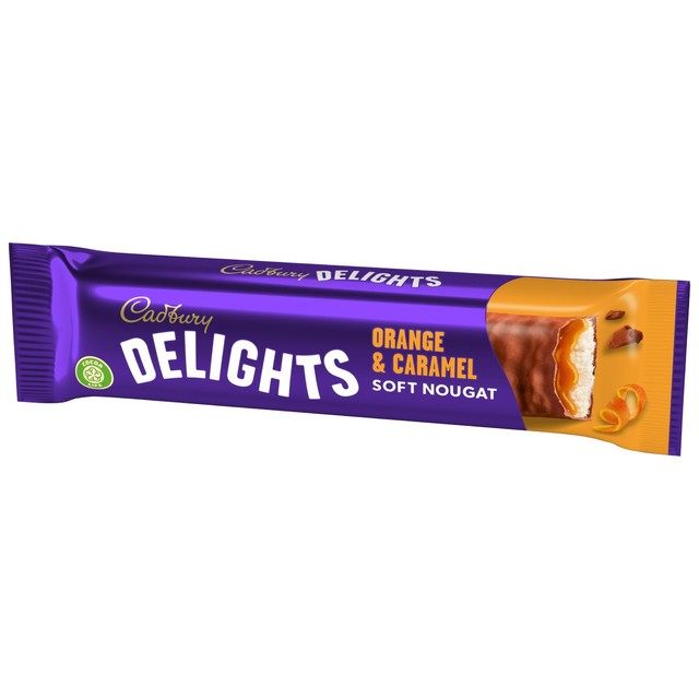 Cadbury Delights chocolate bars orange caramel 5x22g - British product