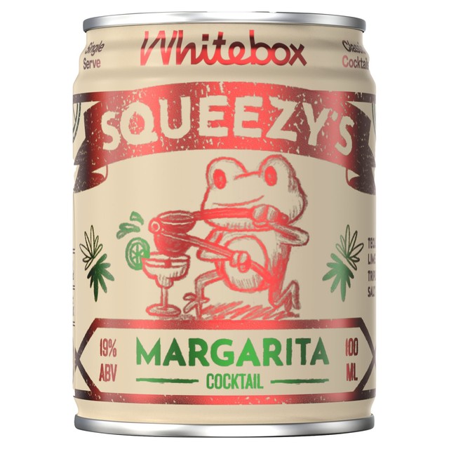 Whitebox Cocktails Squeezy's Margarita cocktail can, UK version