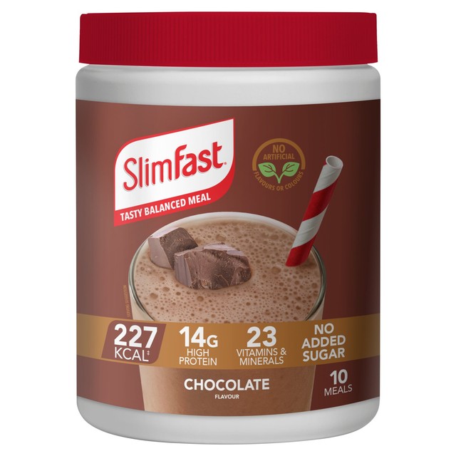 SlimFast chocolate meal shake powder 375g (British brand)