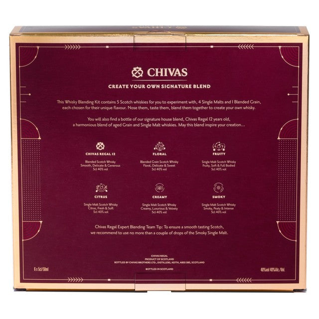 Chivas Regal Scotch Whisky Blending Kit with various flavours - British product