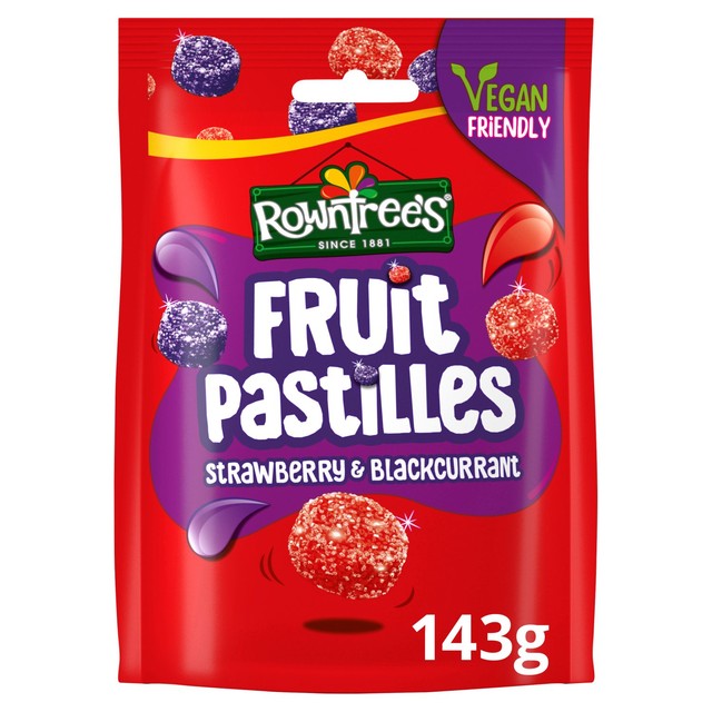 Rowntree's Fruit Pastilles Strawberry Blackcurrant 143g - British product