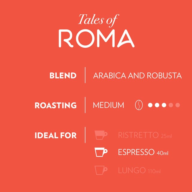 Lavazza Tales of Italy Roma coffee capsules 10 capsules, UK version