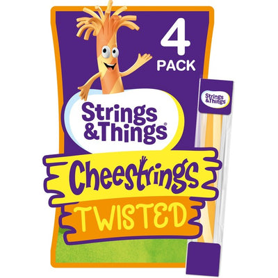 M&S Strings & Things Cheestrings Vrengte Ostesnacks 4 x 20g- Kjøp online hos McGrocer