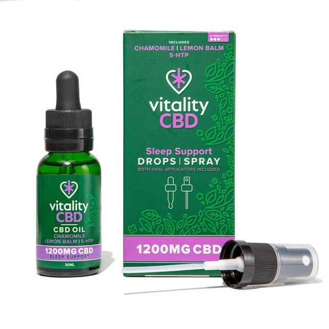 Vitality CBD Sleep Support Oil 1200mg Citrus Flavour 30ml (British brand)