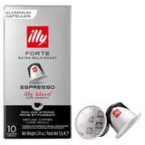 Illy Forte Espresso coffee capsules 10-pack, UK version
