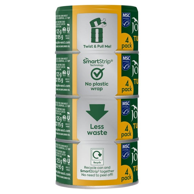 John West tuna chunks in sunflower oil 4 x 125g, UK version