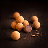 Willies Cacao dark chocolate praline truffles with sea salt 110g (British brand)