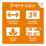 Ryvita Thins Multi-Seed Flatbread Crackers 125g, imported from the UK