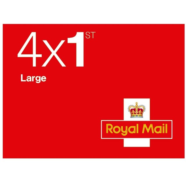 Royal Mail 1st Class Large Stamps 4 stamps - British product
