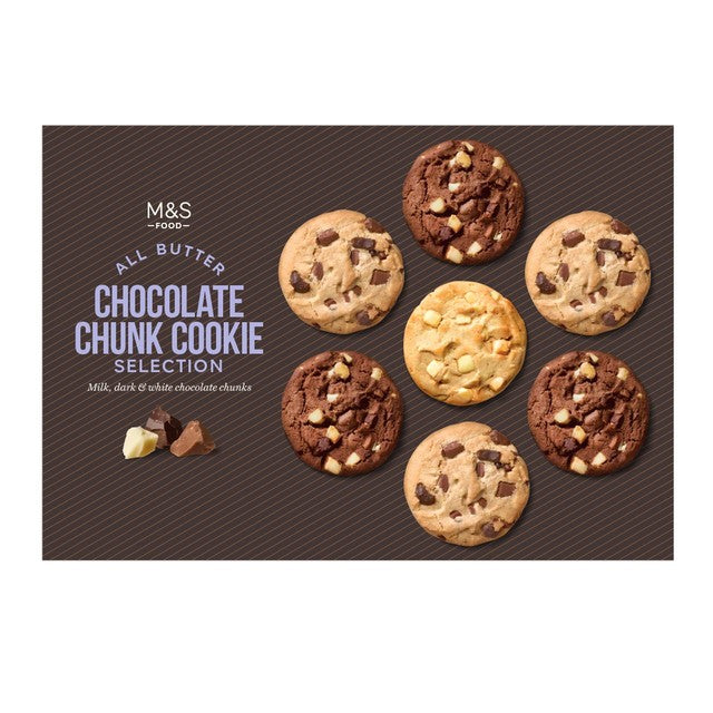 M&S all butter chocolate chunk cookie selection 500g, imported from the UK