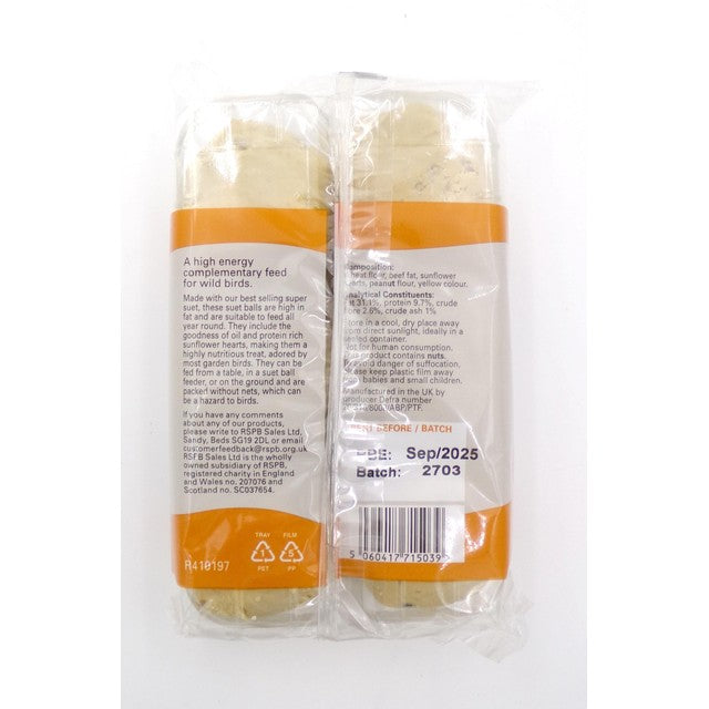 RSPB Super Fat Balls with sunflower hearts 6 pack, UK version