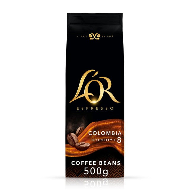 L'OR Colombia Intensity 8 Coffee Beans 500g, UK version