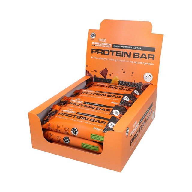 Precision Engineered Protein Bar Milk Chocolate Orange 60g, imported from the UK