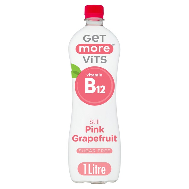 Get More Vits pink grapefruit vitamin B12 drink 500ml - British product