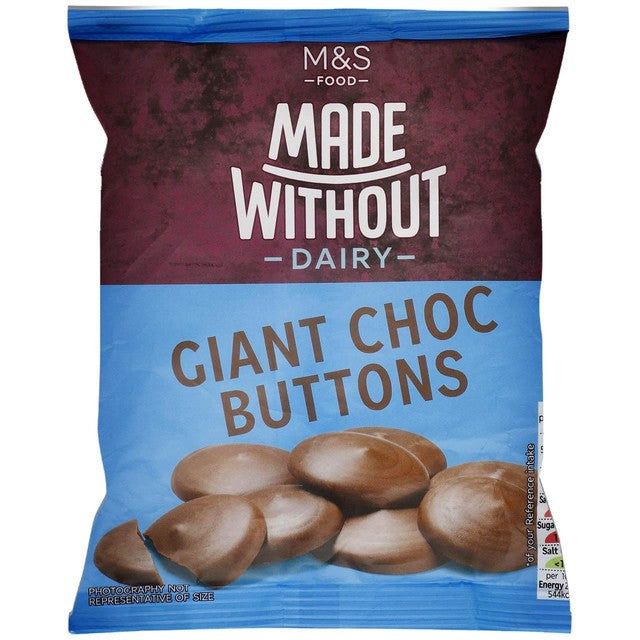 M&S Made Without Dairy giant choc buttons bag, UK version