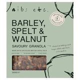 nibs etc. barley, spelt & walnut savoury granola 360g, imported from the UK