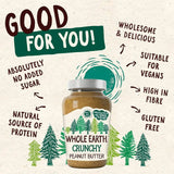 Whole Earth crunchy peanut butter, imported from the UK