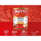 Mutti chopped tomatoes with garlic 400g, imported from the UK