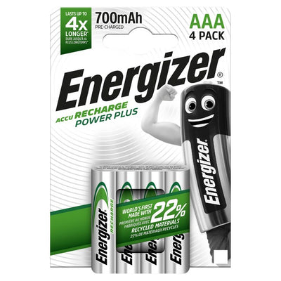 Energizer Power Plus AAA Oppladbare Batterier 4-pakning