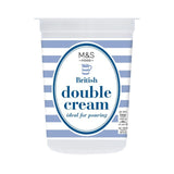 Crème double britannique M&S en pot de 600 ml, importée du Royaume-Uni