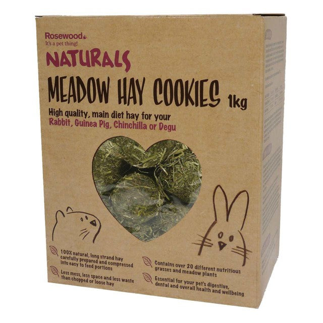 Rosewood Boredom Breaker Natural Meadow Hay Cookies 1kg, imported from the UK