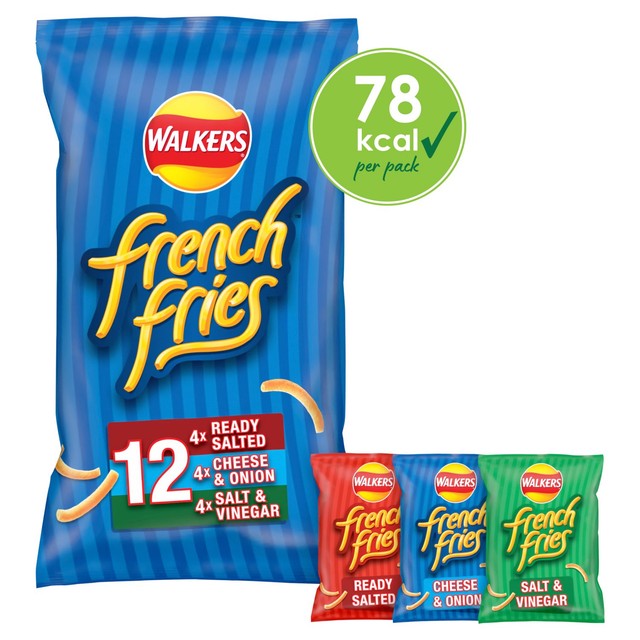 Walkers French Fries crispy potato snacks variety pack 12 x 18g (British brand)