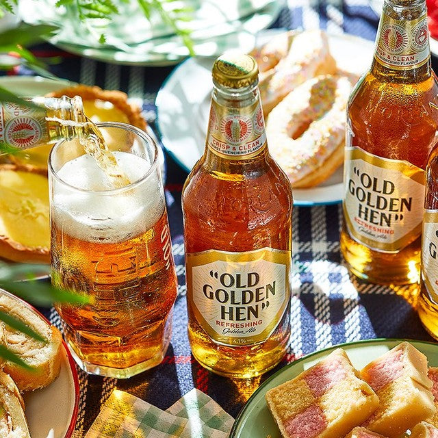 Old Speckled Hen golden ale 500ml, imported from the UK