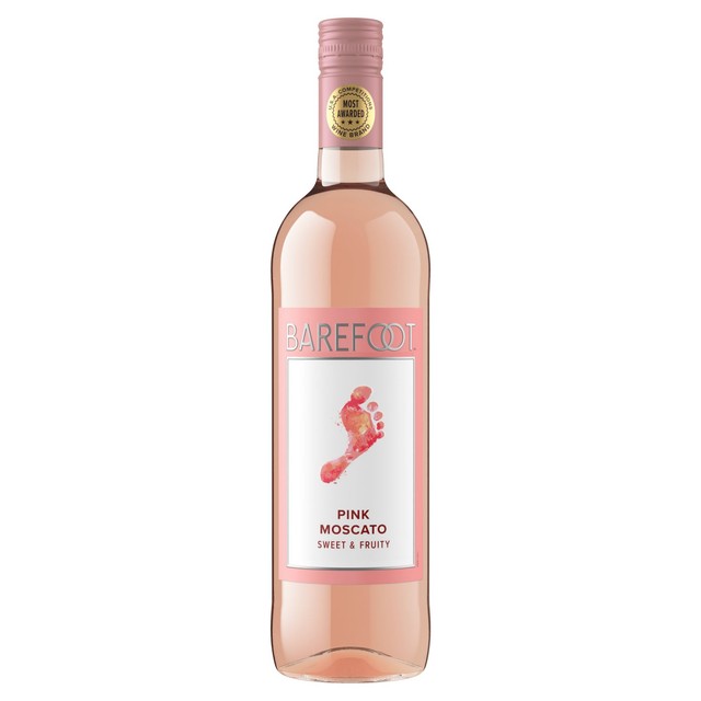 Barefoot Pink Moscato Rosé wine 75cl - British product